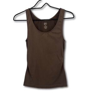 Cato Stretchy Seamless Tank Top Brown Women's Size Small Nylon Spandex